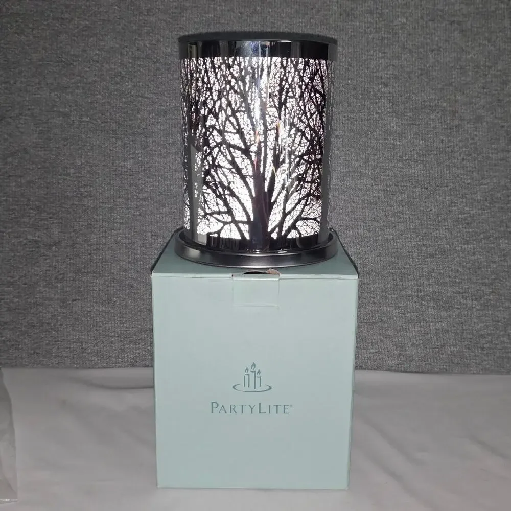 PARTYLITE ENCHANTED WOODLAND VOTIVE HURRICANE – RARE RETIRED – NIB – P90931